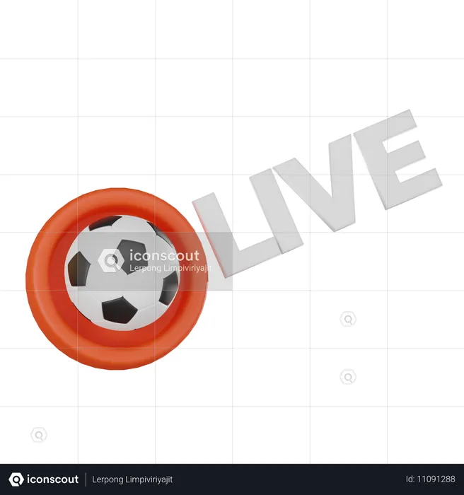 Live-Fußball  3D Icon