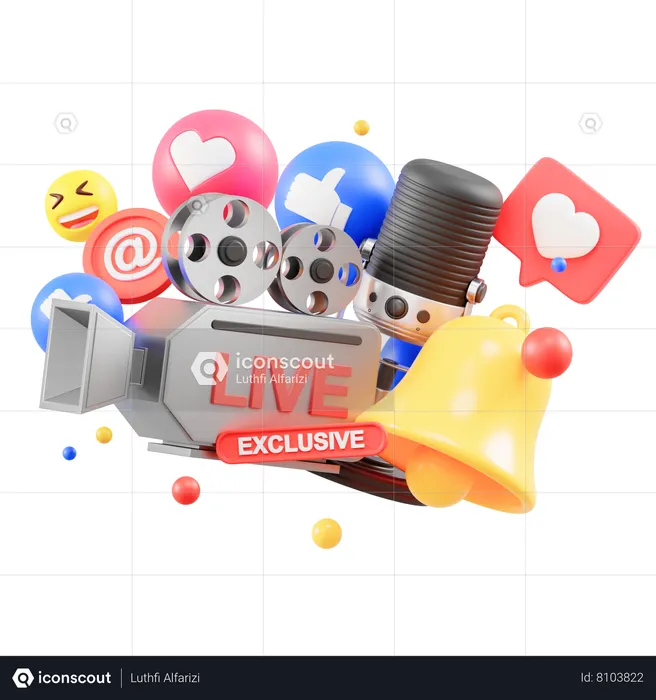 Live Marketing  3D Icon