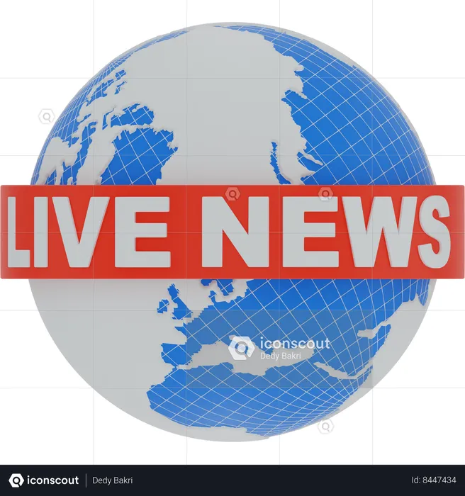 Live News  3D Icon