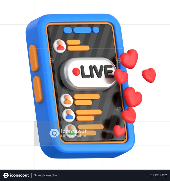 Live On Social Media  3D Icon
