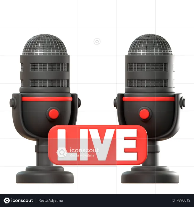 Live Podcast 2  3D Icon