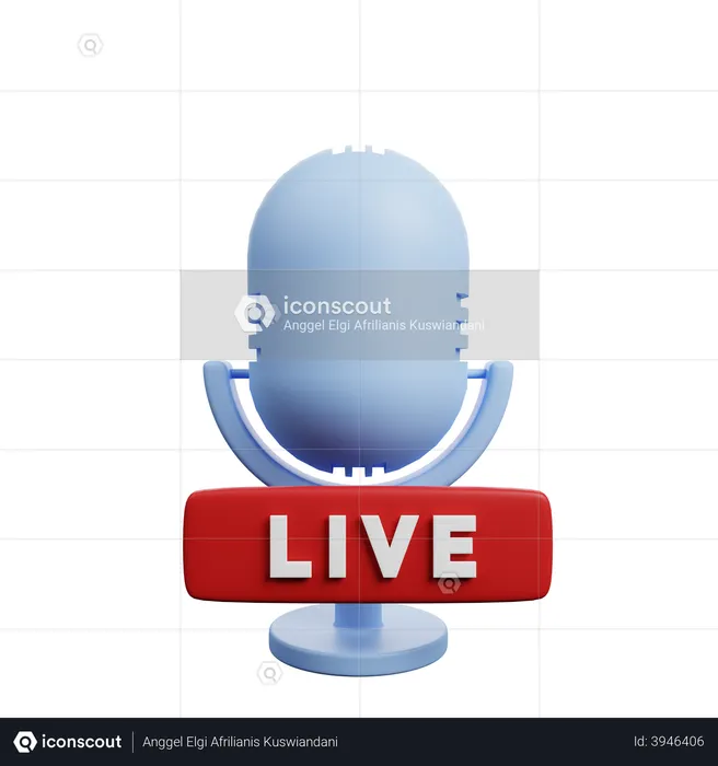 Live Radio  3D Illustration