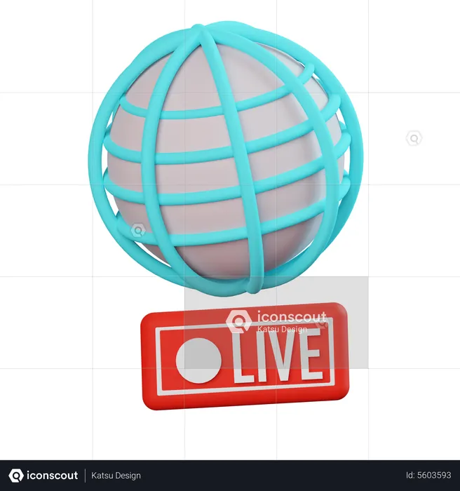 Live Stream  3D Icon