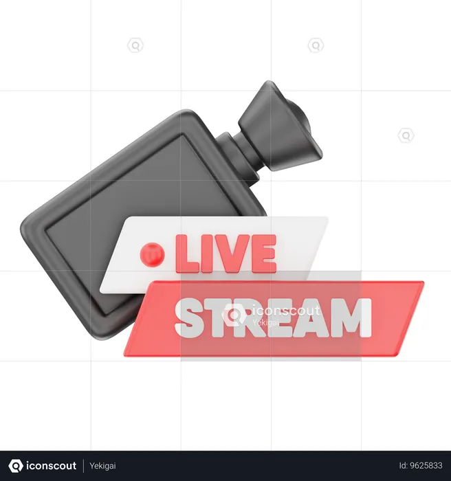 Live Stream  3D Icon