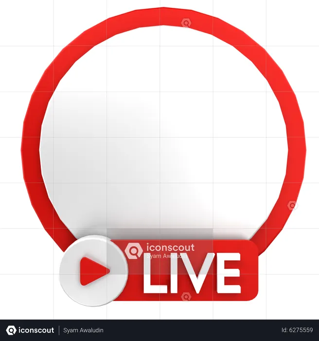 Live Streaming  3D Icon