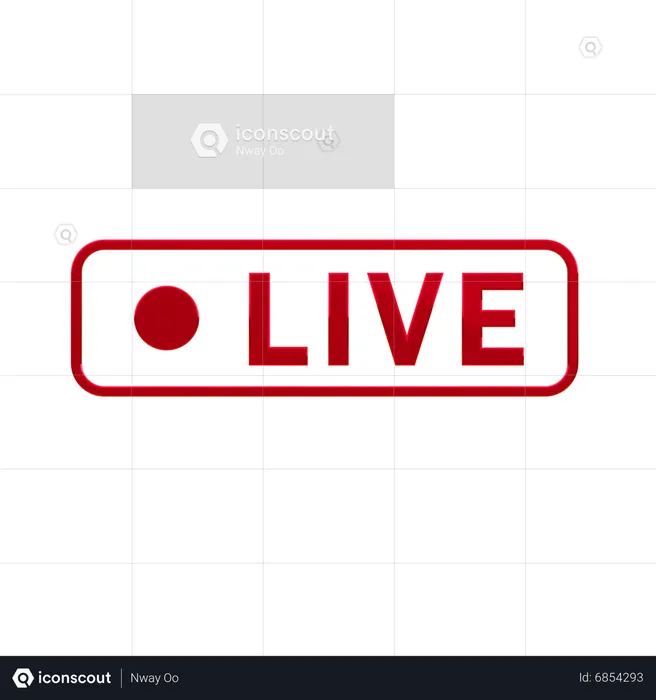 Live streaming  3D Icon