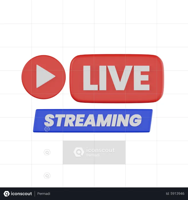 Live Streaming  3D Icon