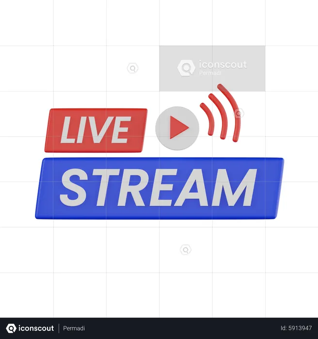 Live Streaming  3D Icon