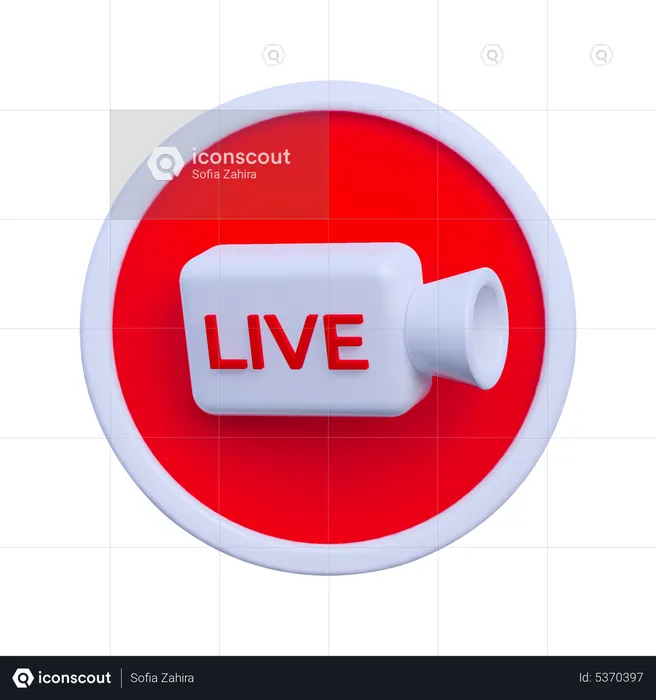 Live Streaming  3D Icon