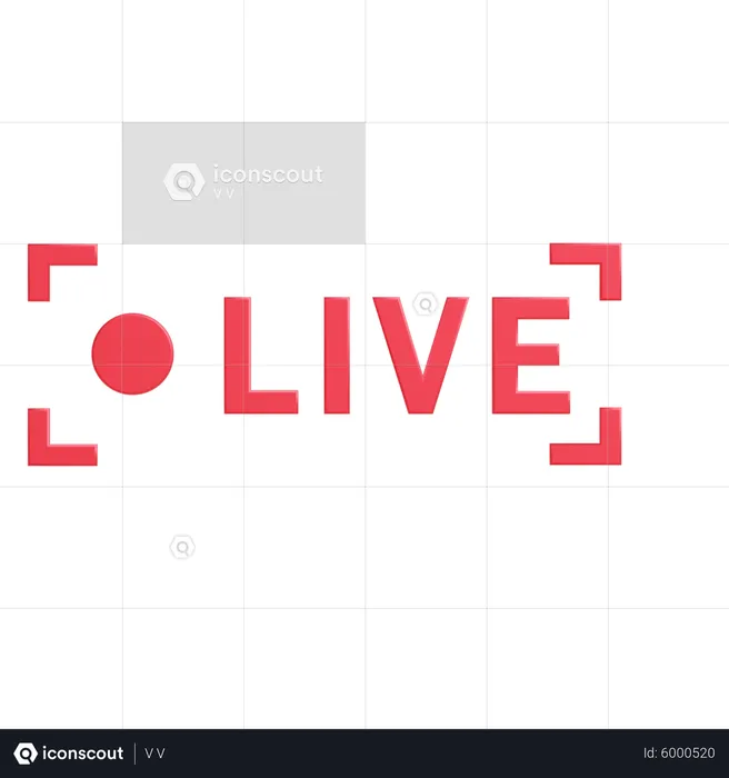 Live Streaming  3D Icon