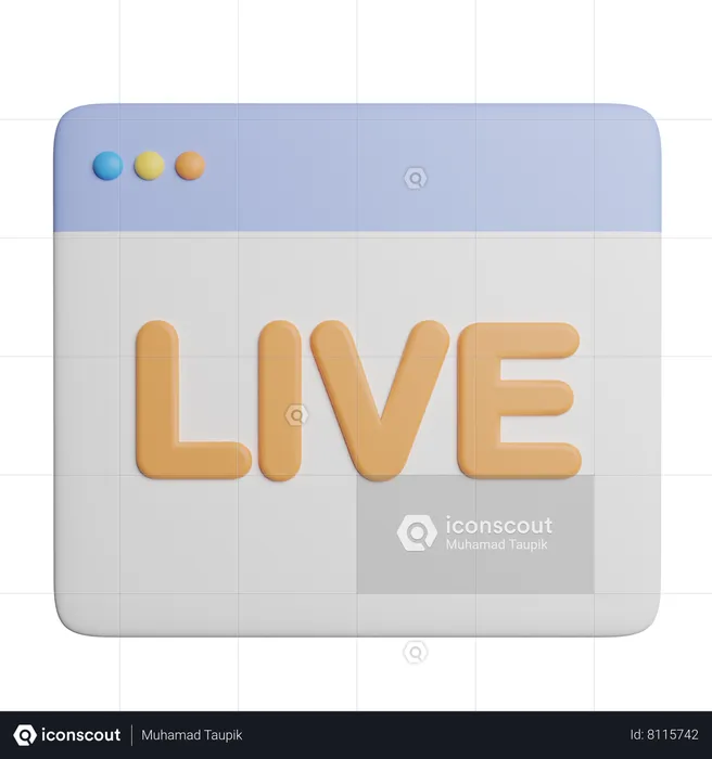 Live Streaming  3D Icon