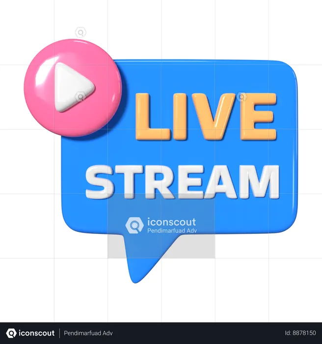 Live Streaming  3D Icon