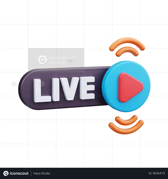 Live Streaming  3D Icon