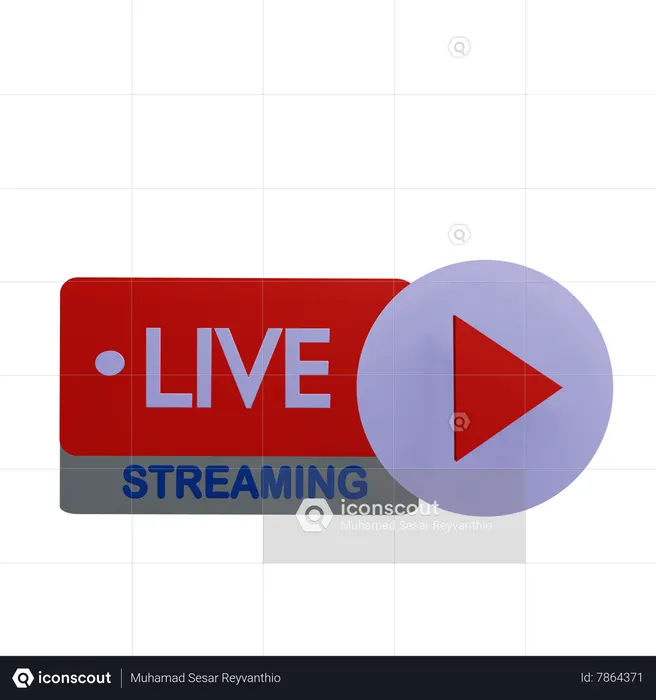 Live Streaming  3D Icon