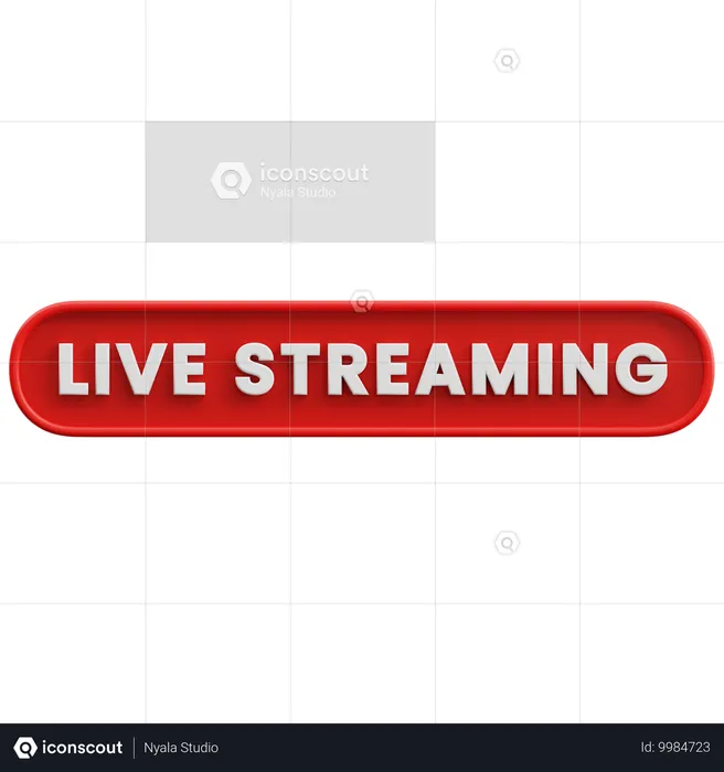 LIVE STREAMING  3D Icon