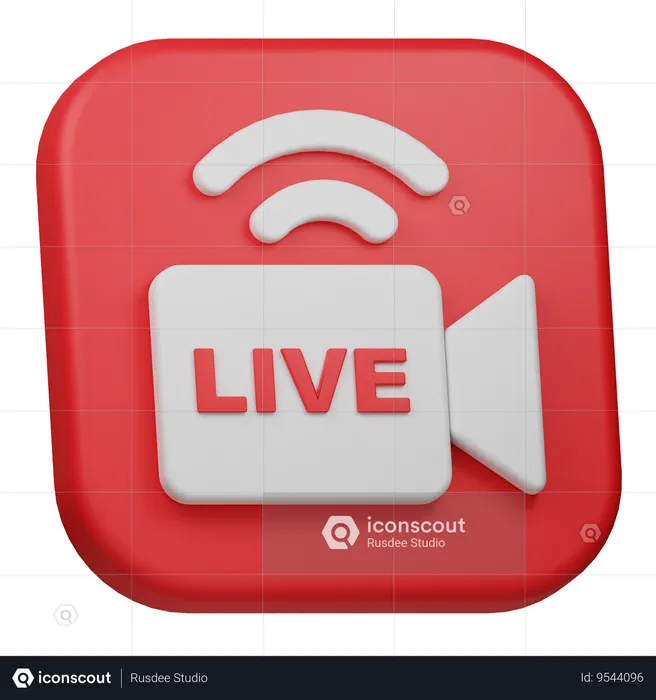 Live Streaming  3D Icon