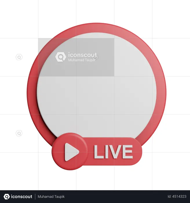 Live Streaming  3D Illustration