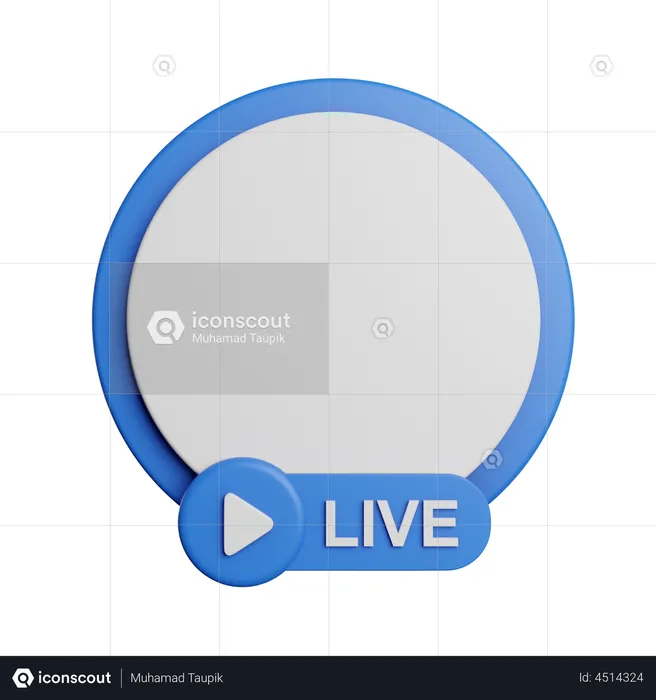 Live Streaming  3D Illustration