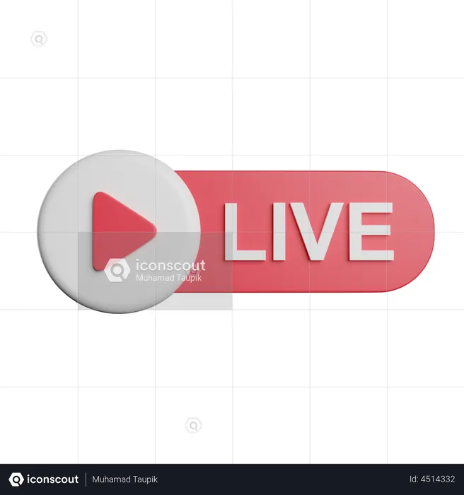Live Streaming  3D Illustration