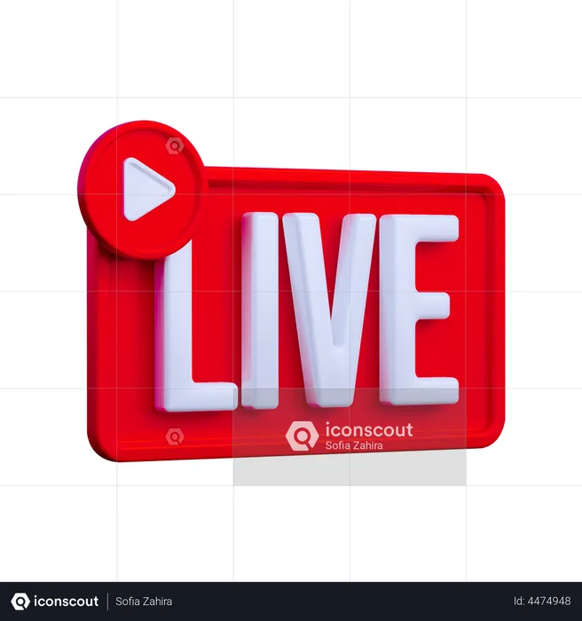 Live Streaming  3D Illustration