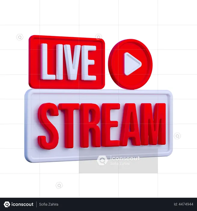 Live Streaming  3D Illustration