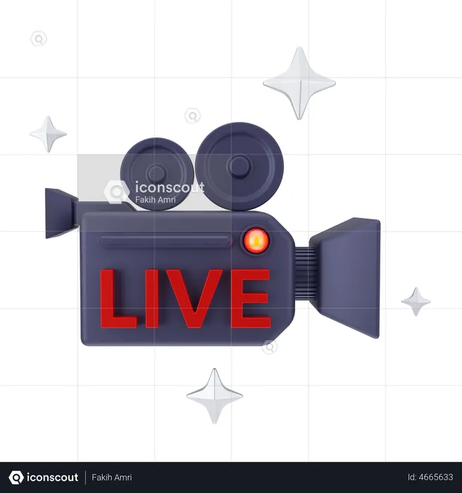 Live streaming  3D Illustration