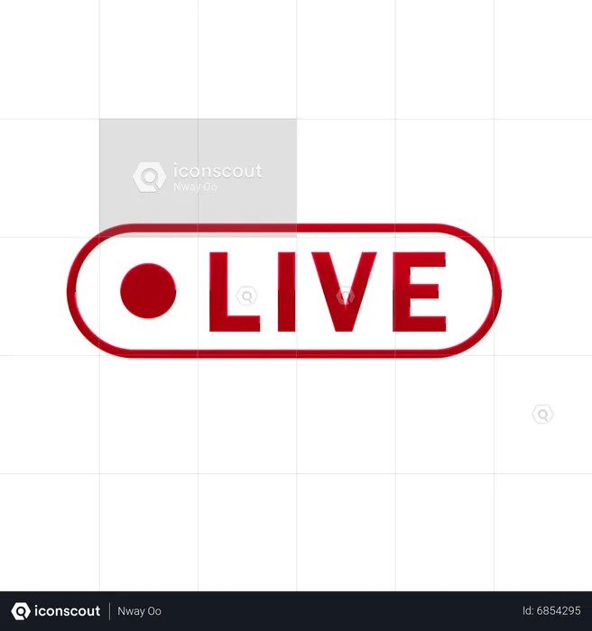 Live streaming  3D Icon