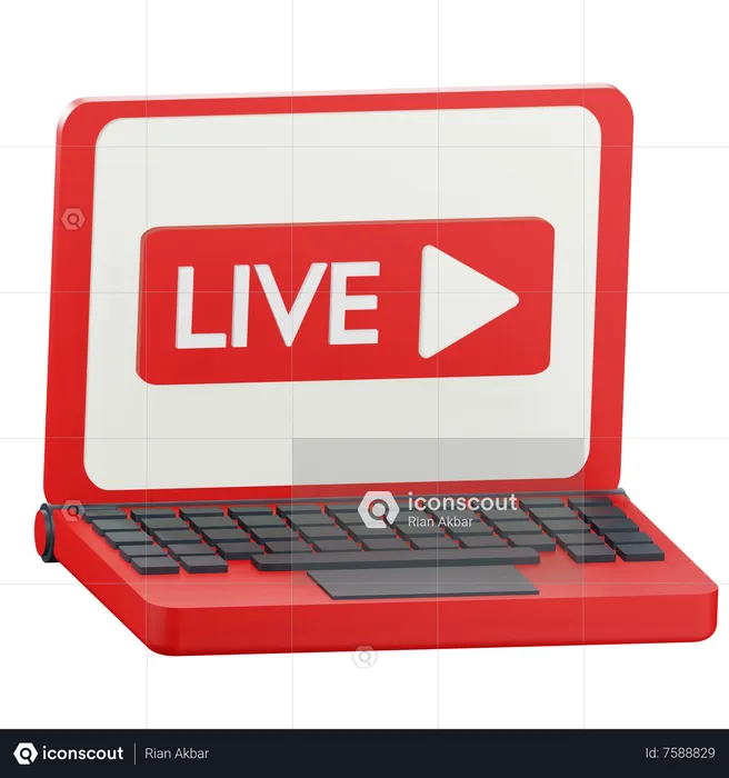 Live Streaming  3D Icon