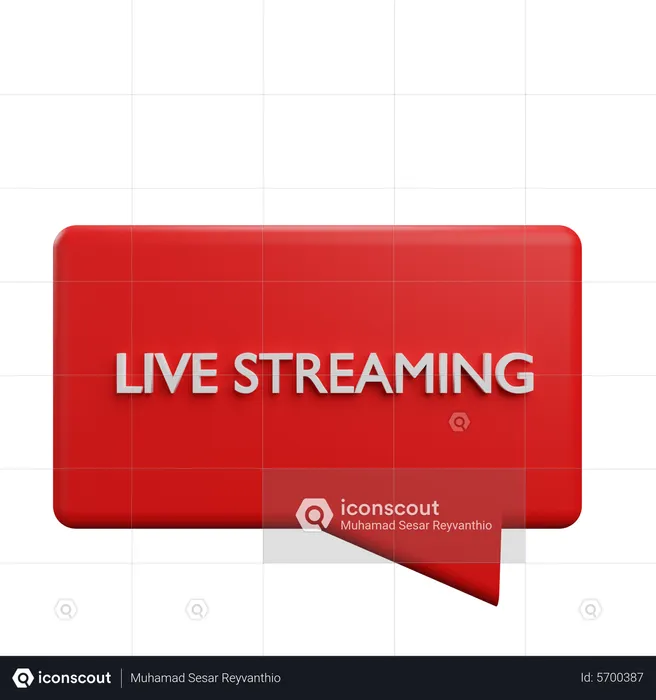 Live-Streaming-Blase  3D Icon