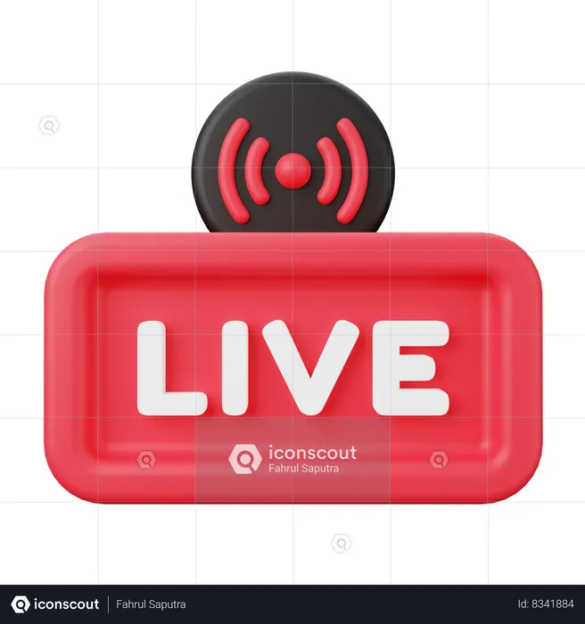 Live Streaming Overlay  3D Icon