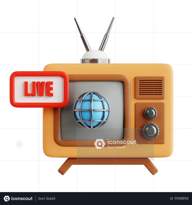 Live-Übertragung  3D Icon