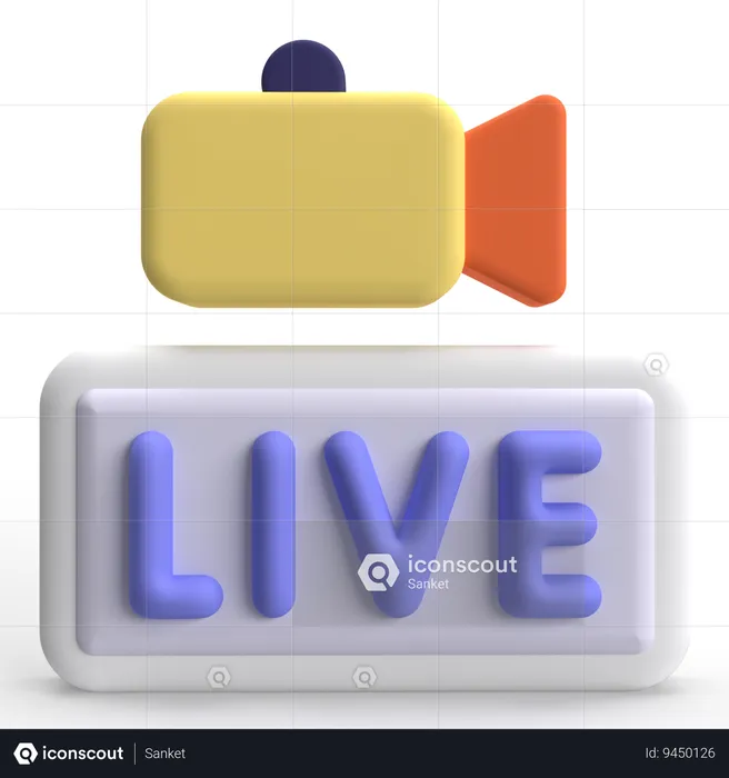 Live Video  3D Icon