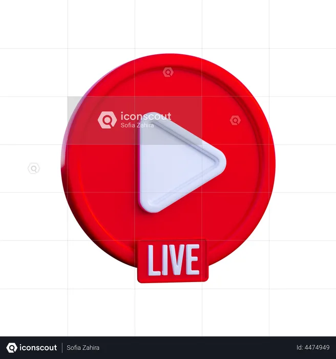 Live Video Streaming  3D Illustration