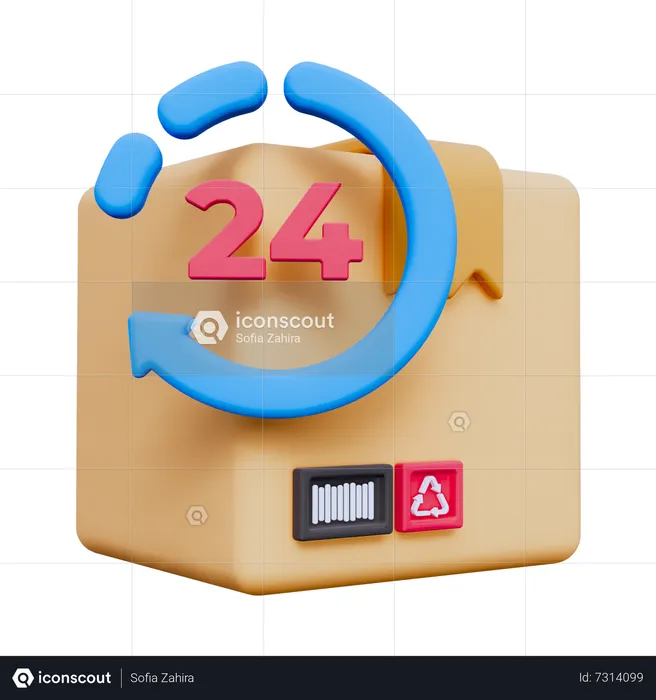 Livraison 24 heures  3D Icon