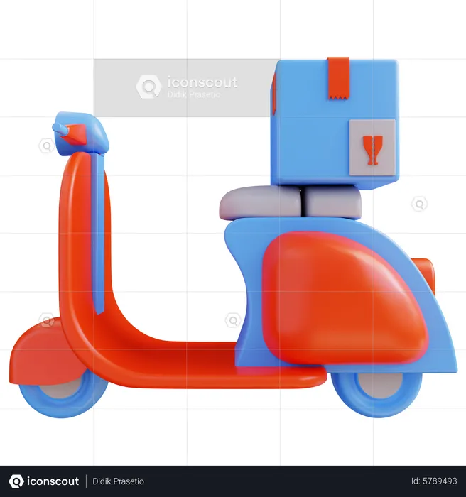 Livraison de scooters  3D Illustration