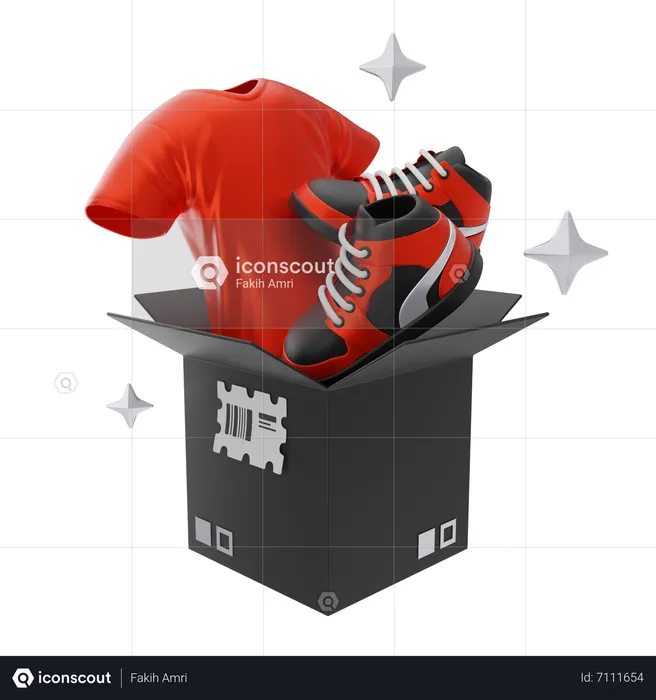 Livraison de vêtements  3D Icon