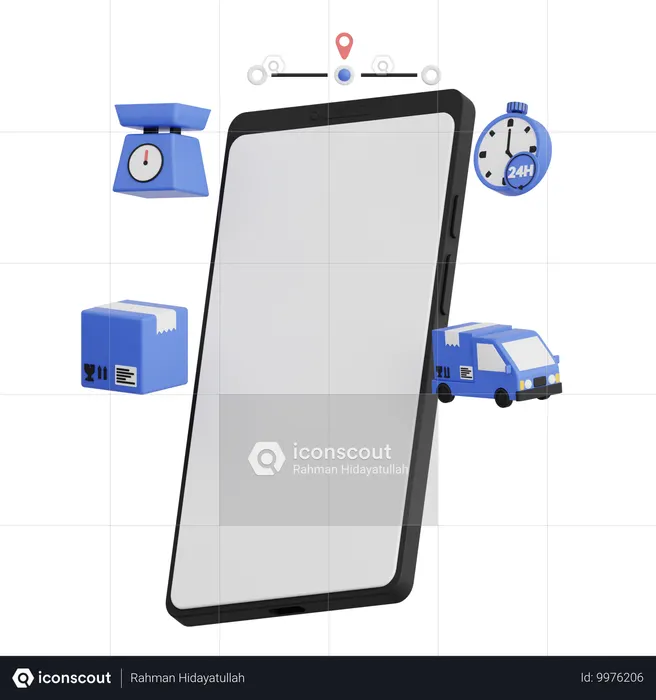 Livraison mobile  3D Icon