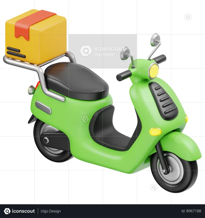 Livraison de moto  3D Icon