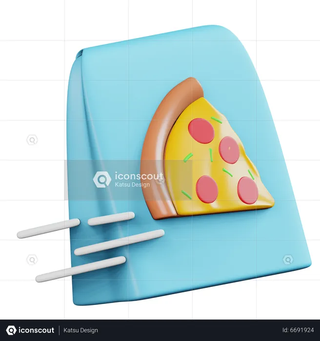 Livraison de pizza  3D Icon