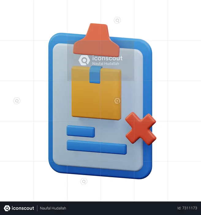 Livraison refusée  3D Icon