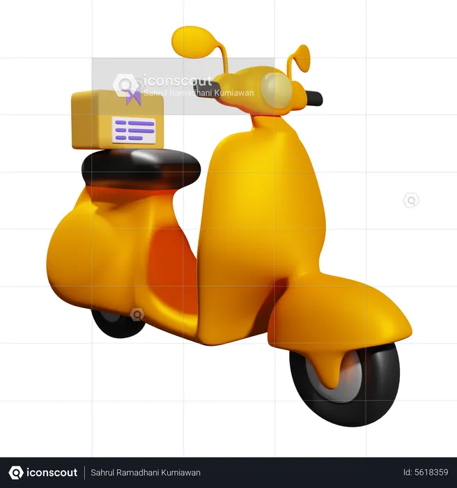 Scooter de livraison  3D Icon