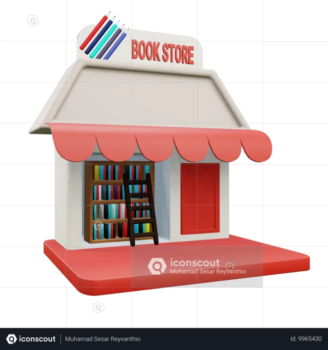 Livraria  3D Icon