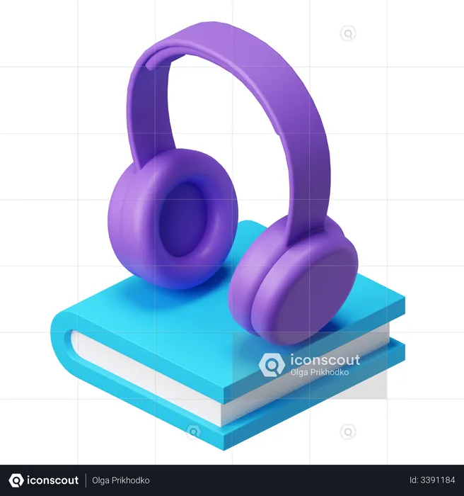 Livre audio  3D Illustration