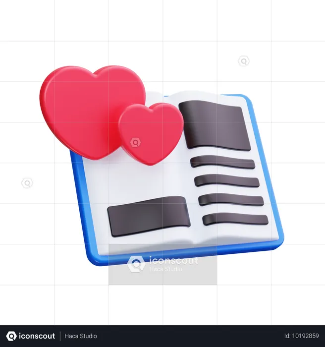 Livre d'amour  3D Icon