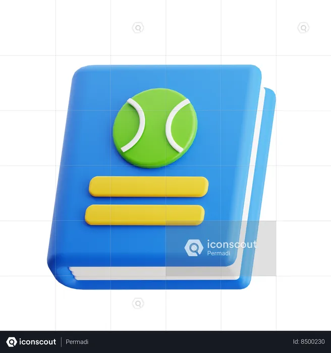 Livre d'entraînement au tennis  3D Icon