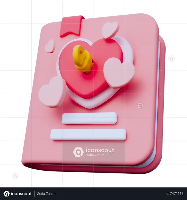 Livre d'amour  3D Icon