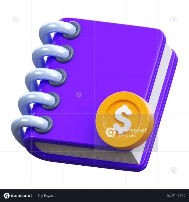 Livre de comptabilité  3D Icon