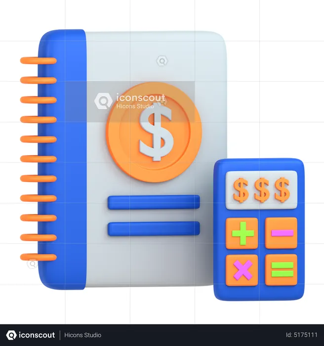 Livre de comptabilité  3D Icon