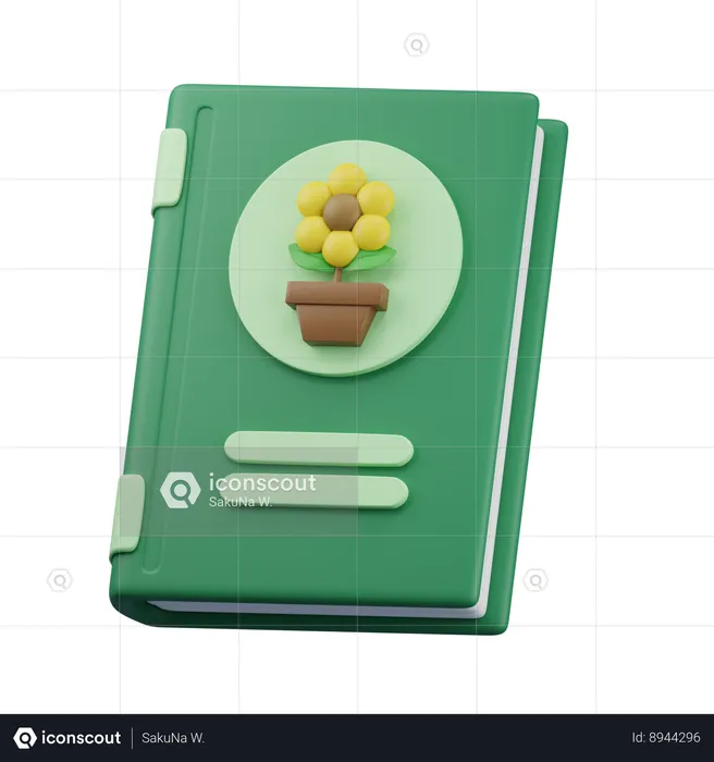 Livre de jardinage  3D Icon