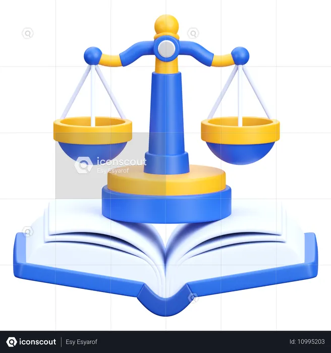 Livre de justice  3D Icon